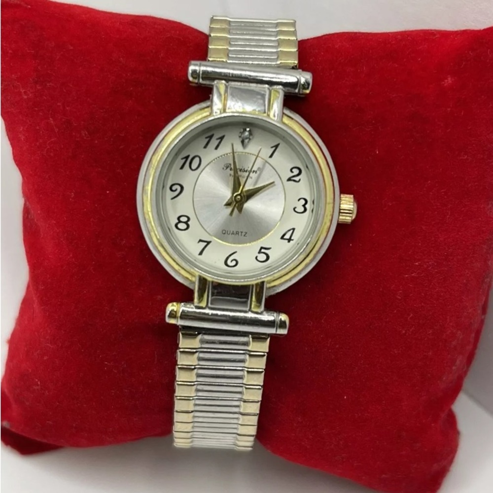 23.9mm Gruen Precision Watch Gold Silver Tone Quartz GP552L-245-PC21 Diamond‎